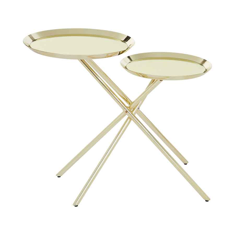 Oria Warm Metallic Side Table