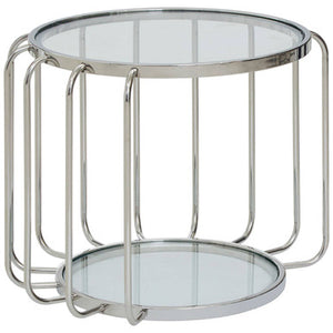 Oria Side Table With Glass Top