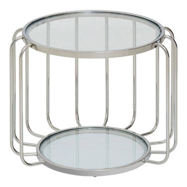Oria Side Table With Glass Top
