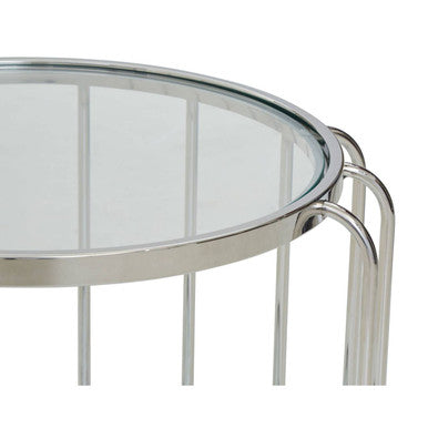 Oria Side Table With Glass Top