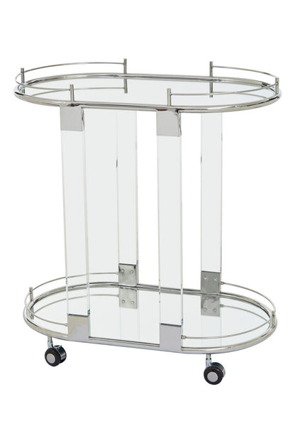 Oria Oval Mirrored Trolley
