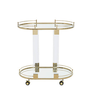 Oria Drinks Trolley With Warm Gold Metallic Frame