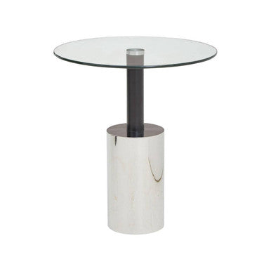 Oria End Table With Silver Base