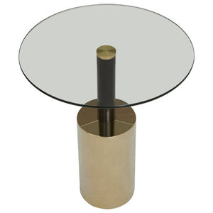 Oria End Table With Warm Metallic Base