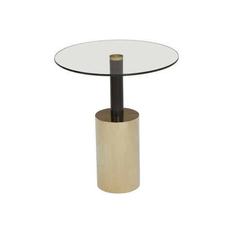 Oria End Table With Warm Metallic Base