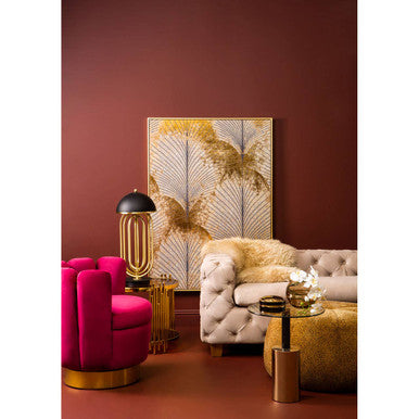 Beauly Wine Velvet Scalloped Swivel Accent Chair