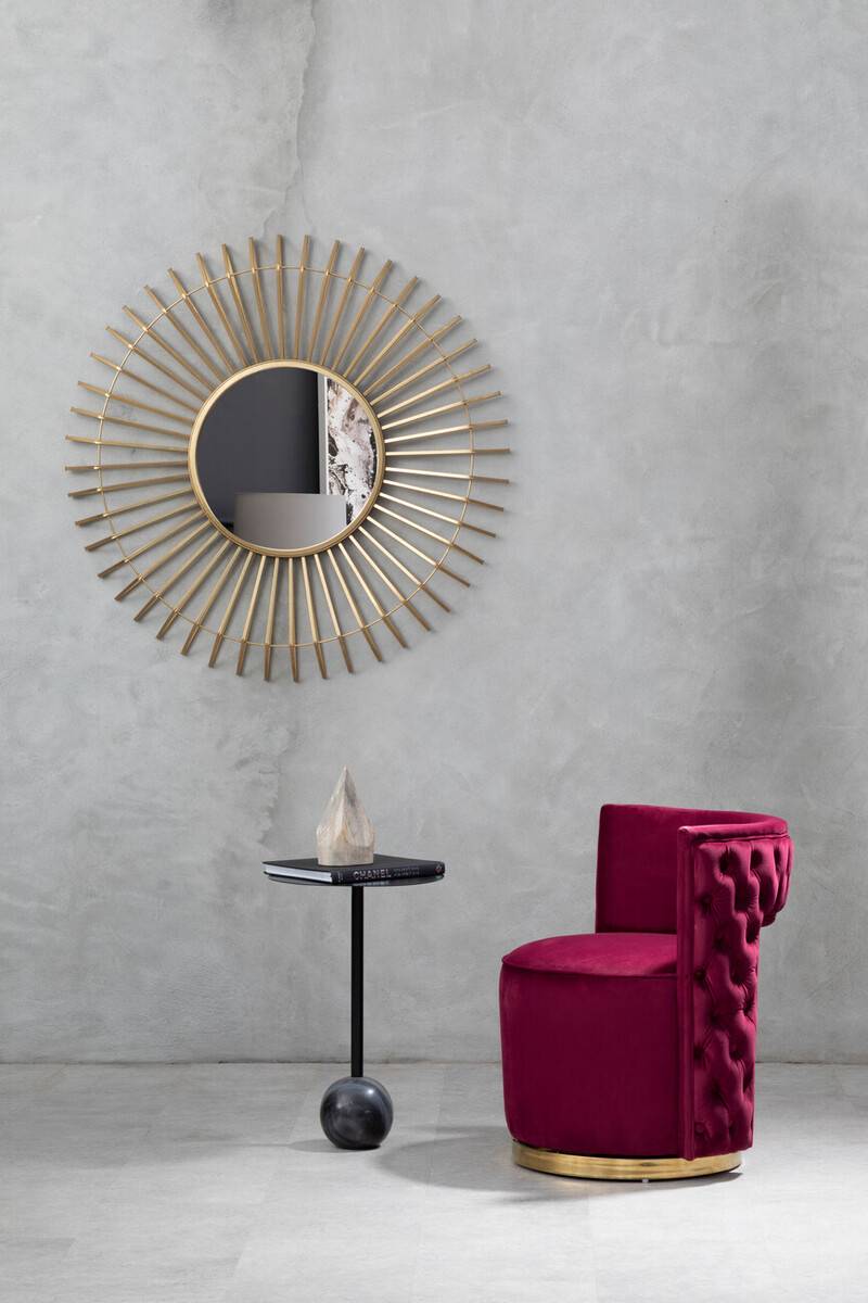 Bola Wine Velvet Chair