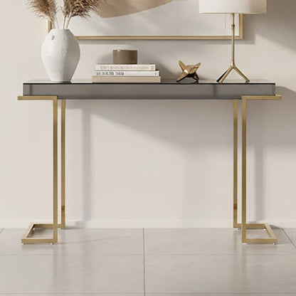 Mirrored Console Table in Gold and Grey Finish, Kaso