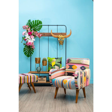 Cefena Multicolour Footstool