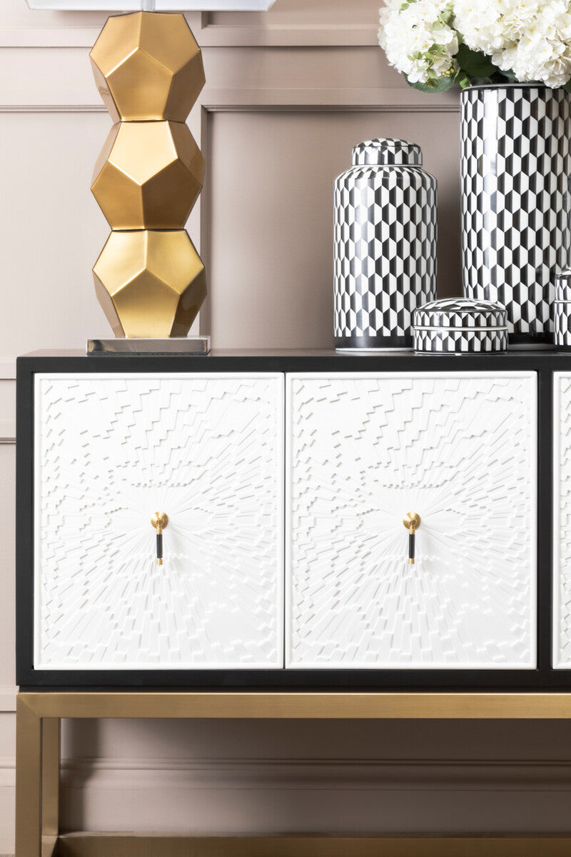 Dumas Black and White Four Door Sideboard - Image 7