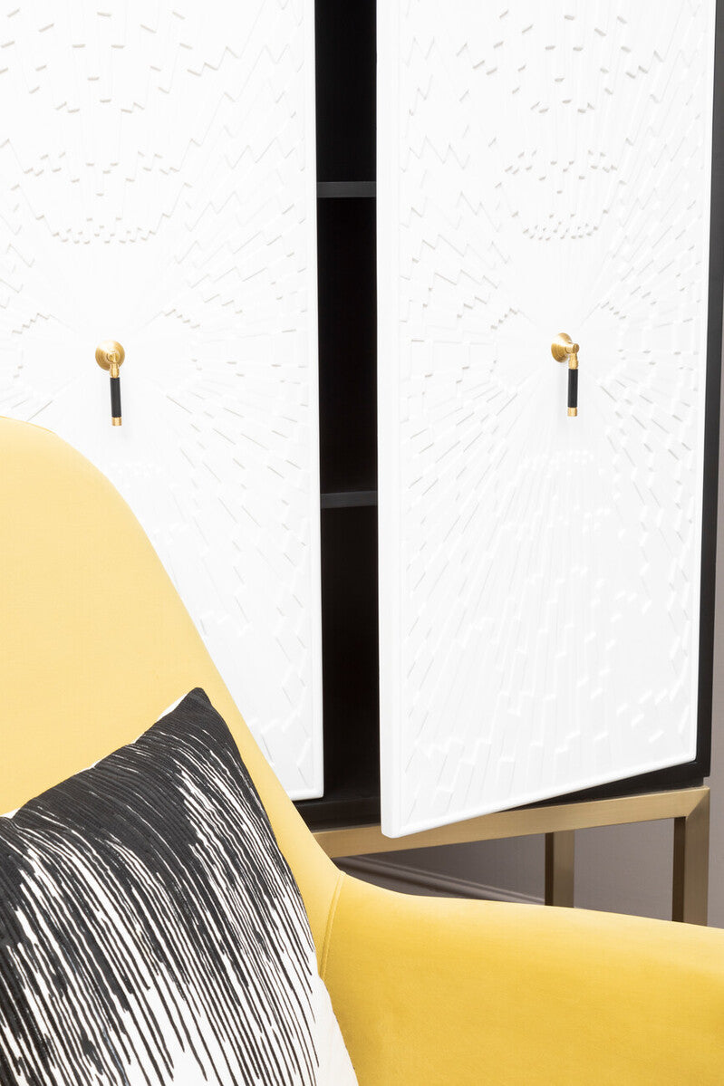 Dumas Black and White Two Door Cabinet - Image 11