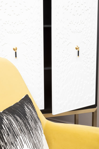 Dumas Black and White Two Door Cabinet