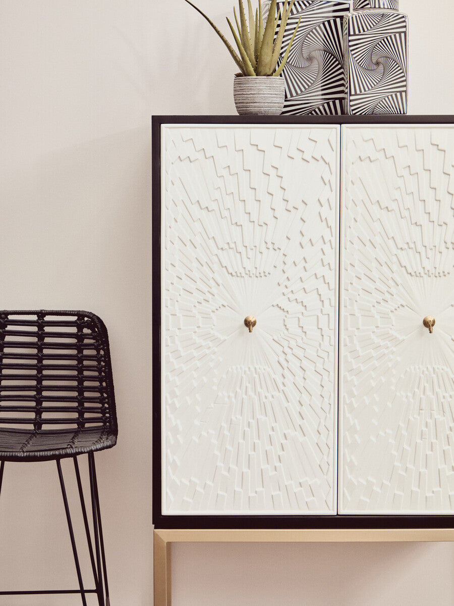 Dumas Black and White Two Door Cabinet - Image 8