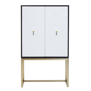 Dumas Black and White Two Door Cabinet