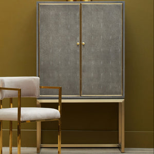 Deskey Grey Shagreen Effect Cabinet