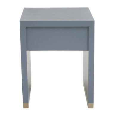 Deskey One Drawer Grey Shagreen Effect Side Table
