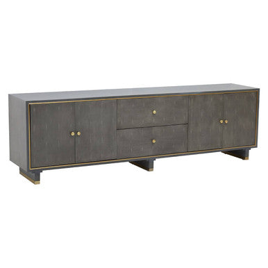 Deskey Grey Shagreen Effect Media Unit