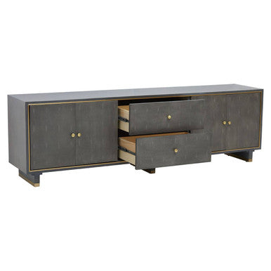 Deskey Grey Shagreen Effect Media Unit