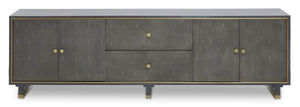 Deskey Grey Shagreen Effect Media Unit