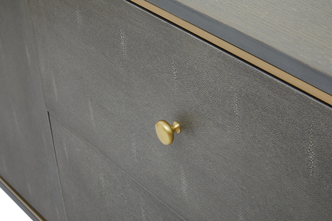 Deskey Grey Shagreen Effect Media Unit