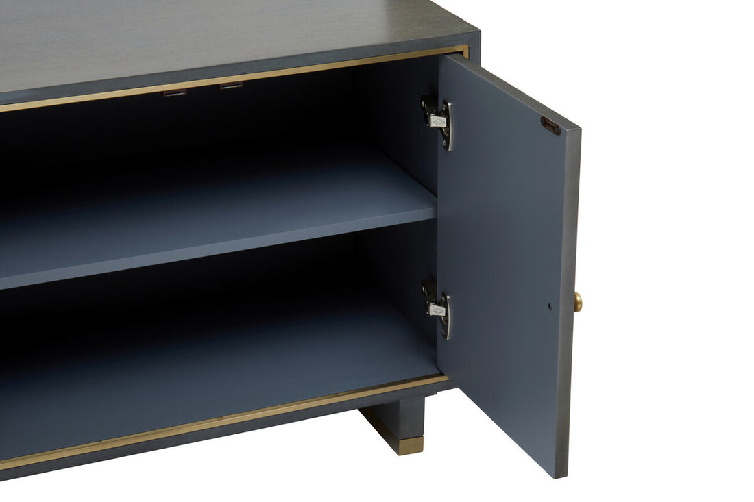 Deskey Grey Shagreen Effect Media Unit