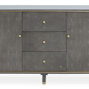 Deskey Grey Shagreen Effect 2 Door and 3 Drawer Sideboard