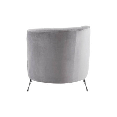 Rene Grey Velvet Right Hand Chaise Longue - Image 6