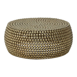 Templar Gold Finish Beaded Coffee Table