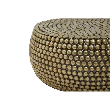 Templar Gold Finish Beaded Coffee Table - Image 6
