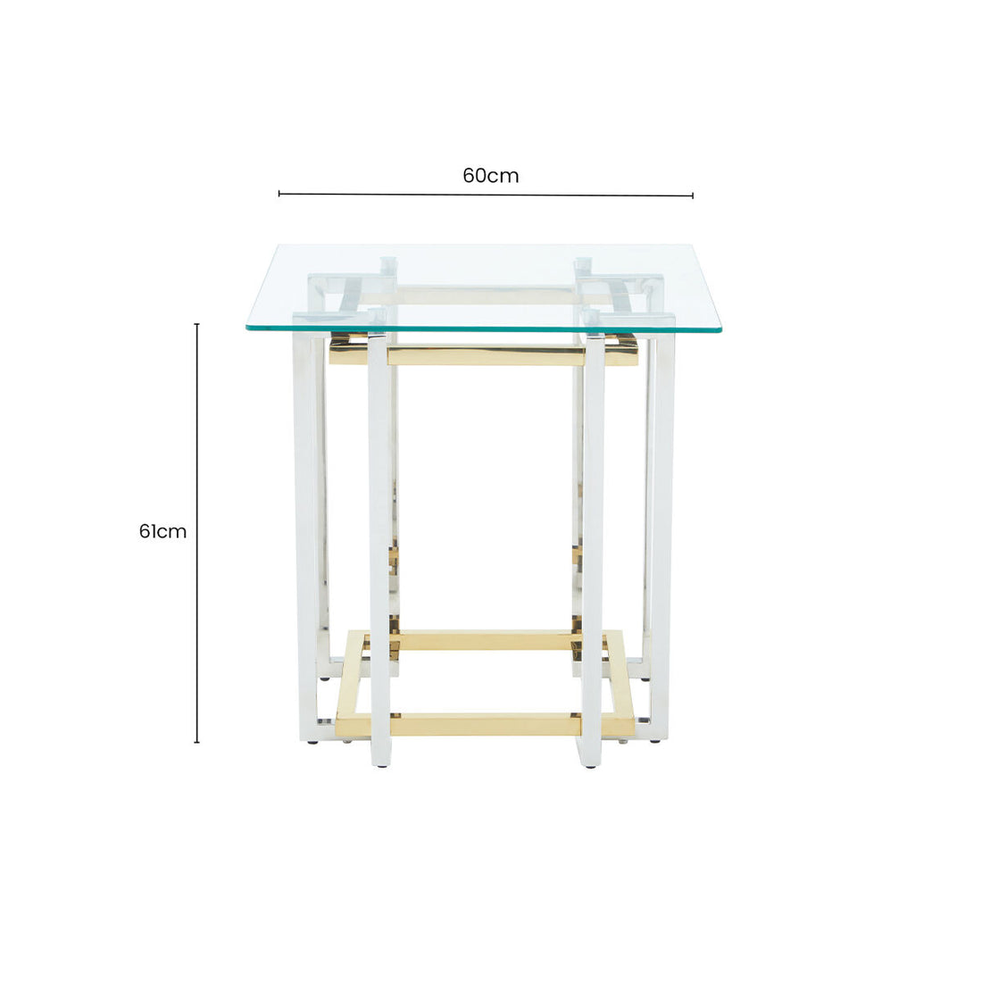 Elino Silver and Gold  Side Table