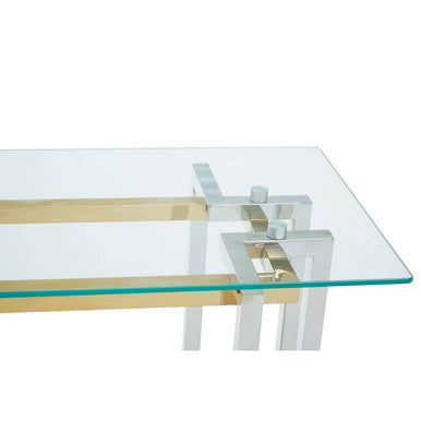 Elino Silver and Gold Console Table