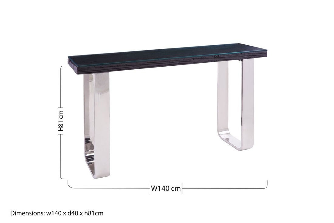 Kerala Small Black Console Table