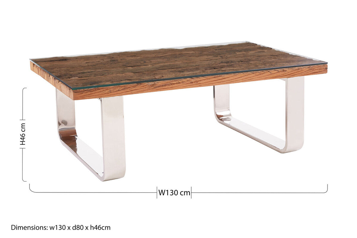 Kerala Natural U Shaped Base Coffee Table