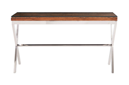 Kerala Natural Console Table With Cross Base