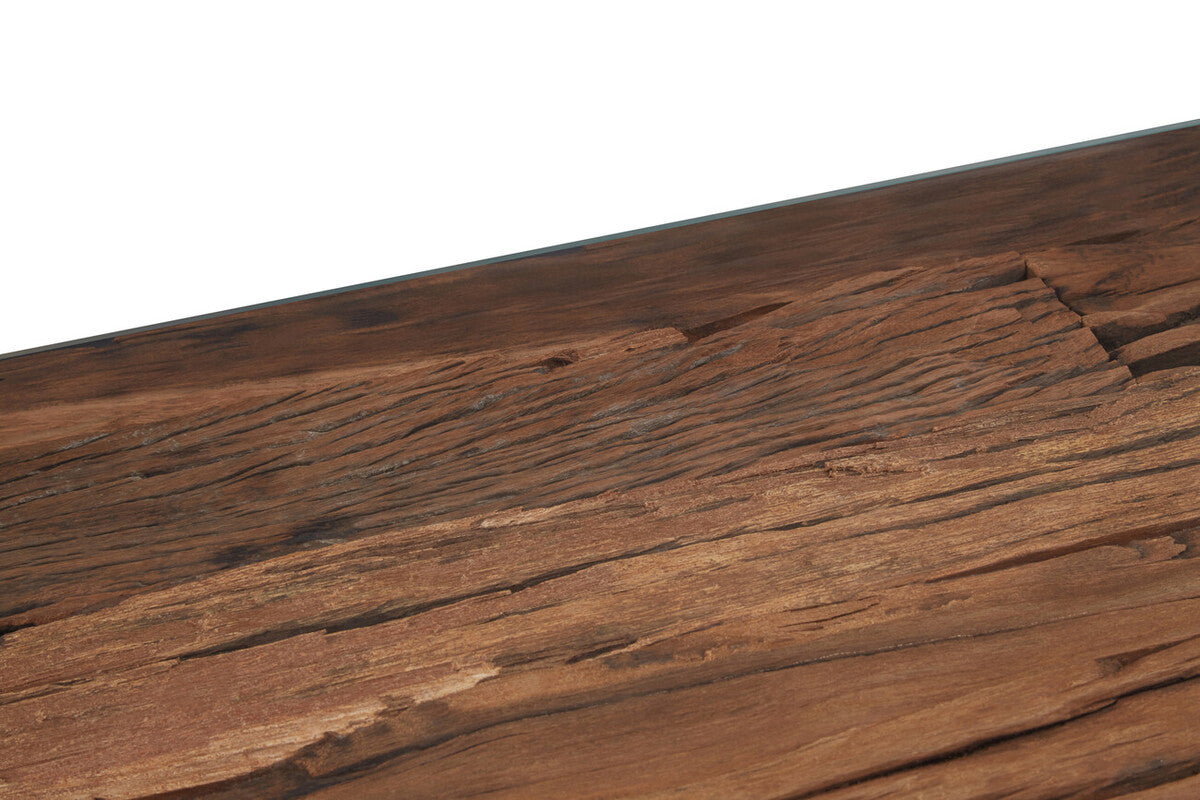 Kerala Natural Console Table With Cross Base