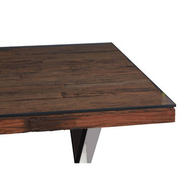 Kerala Natural Dining Table With Cross Base