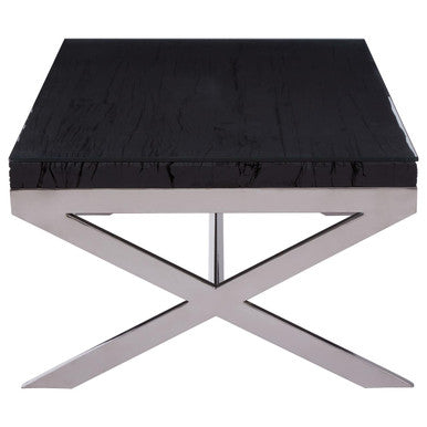 Kerala Black Coffee Table With Cross Base
