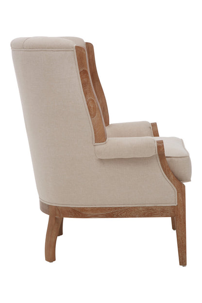 Cabra Cream Chair with Tufted Back