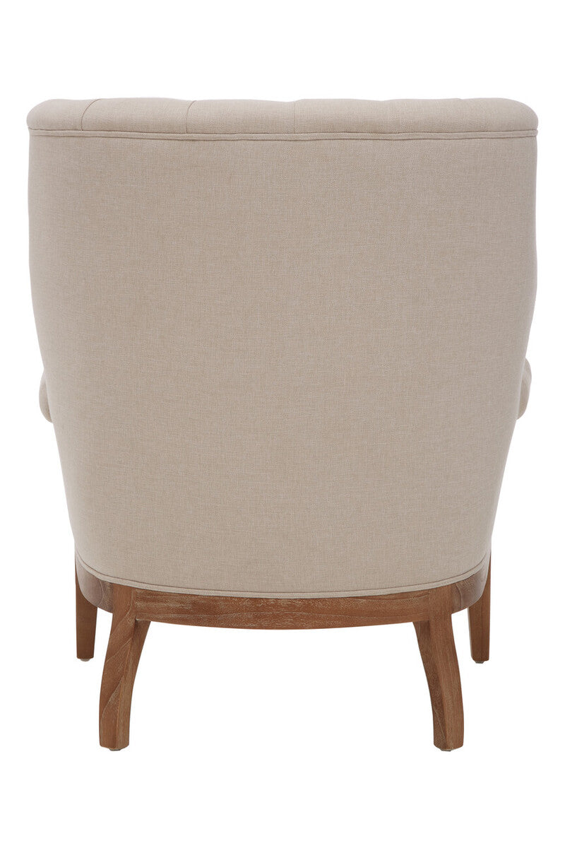 Cabra Cream Chair with Tufted Back