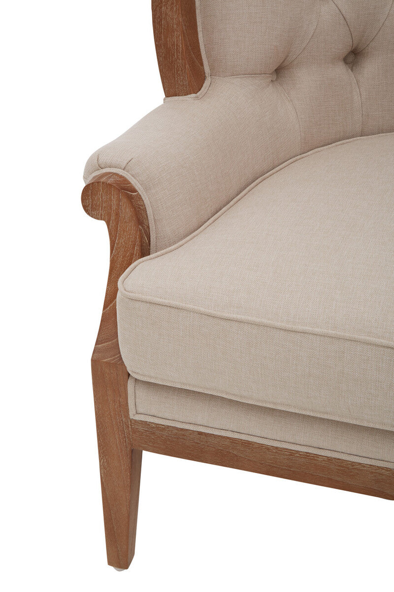 Cabra Cream Chair with Tufted Back - Image 5