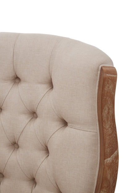 Cabra Cream Chair with Tufted Back
