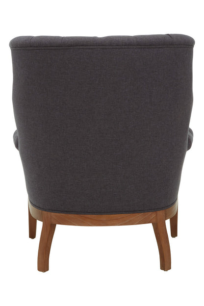 Cabra Graphite Grey Chair with Tufted Back