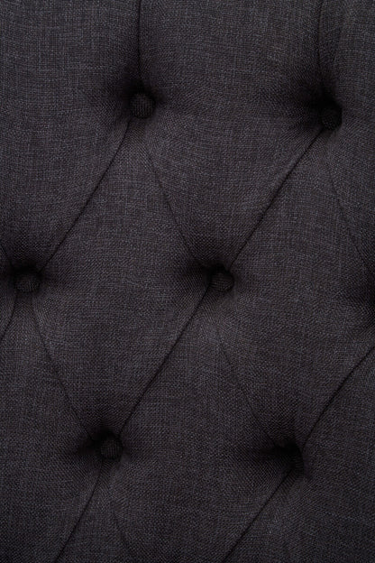 Cabra Graphite Grey Chair with Tufted Back