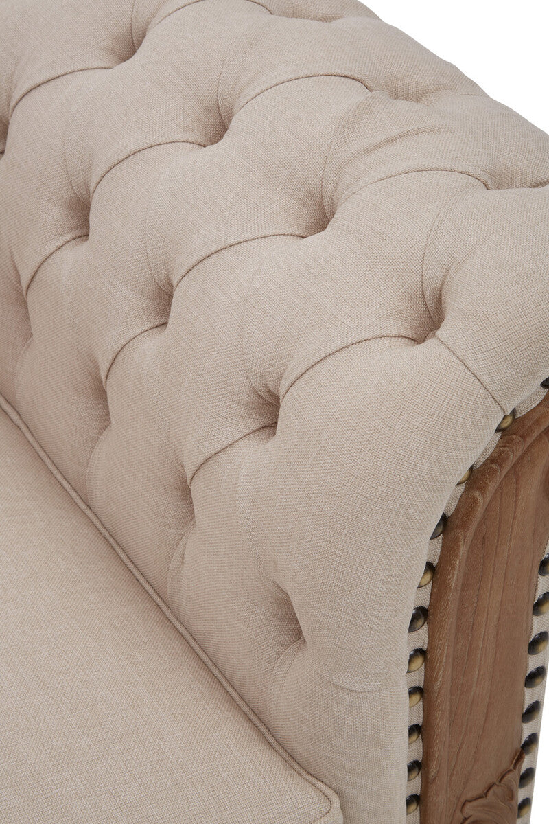 Cabra Chesterfield Cream Armchair - Image 8