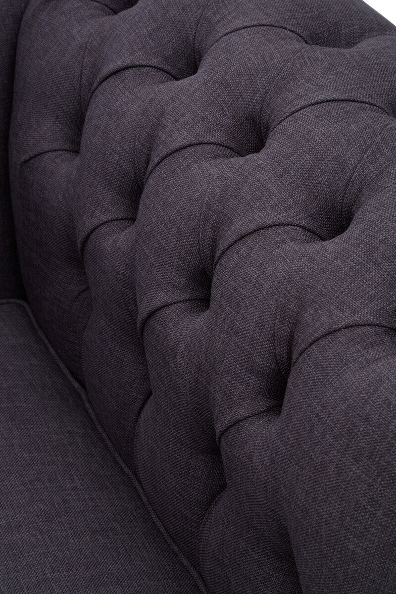 Cabra Chesterfield Graphite Grey Chair - Image 8