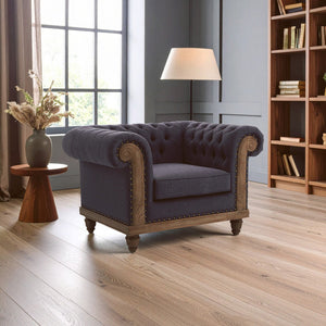 Cabra Chesterfield Graphite Grey Chair