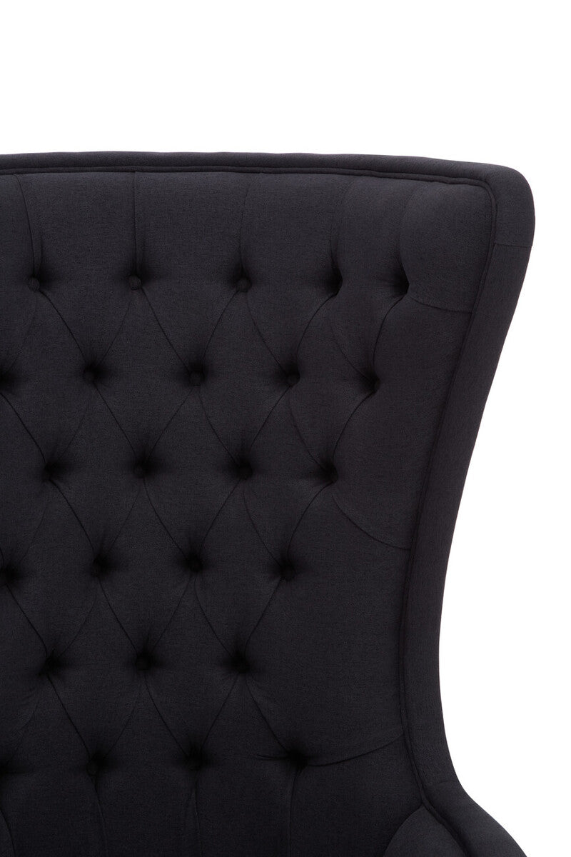 Cala Black Tufted Highback Chair - Image 4