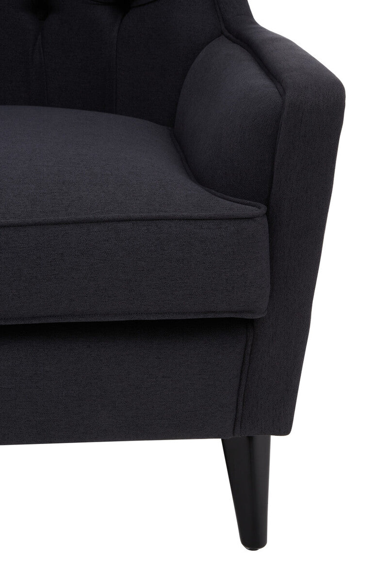 Cala Black Tufted Highback Chair - Image 6
