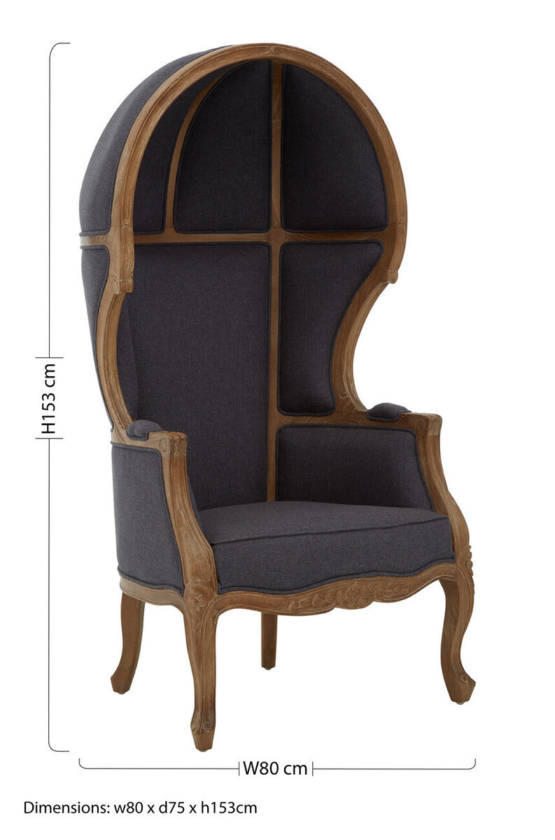 Cabra Graphite Grey Dome Chair