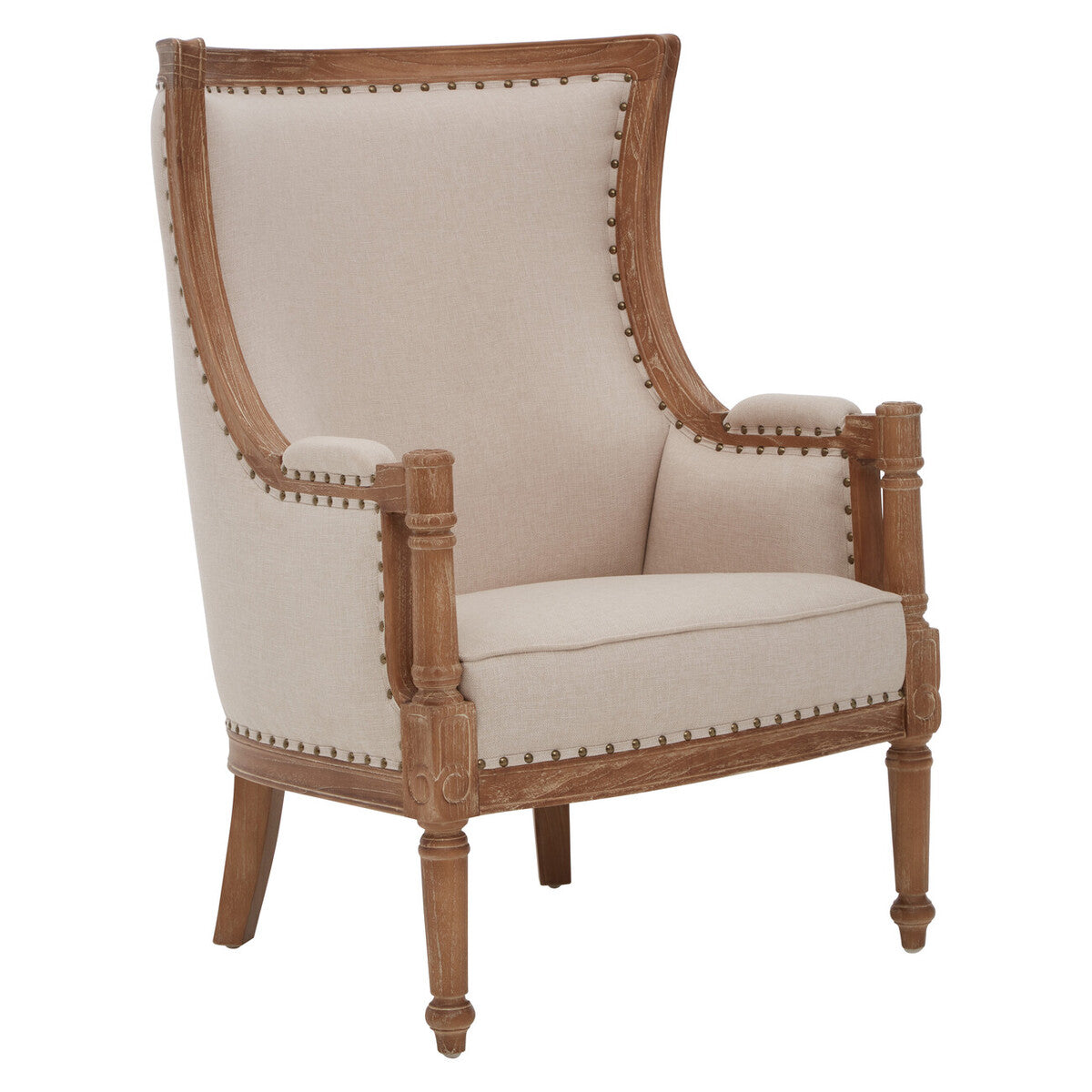 Cabra Cream Fabric Armchair